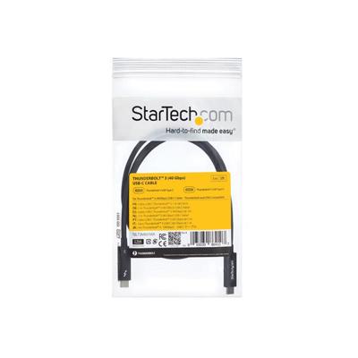 StarTech.com 1 m Thunderbolt 3 kabel, USB type C oplaadkabel, 40 Gbit/s Thunderbolt 3 kabel, USB-C naar USB-C-kabel, Thunderbolt 3 USB-C-kabel, TB3-kabel (TBLT3MM1MA)