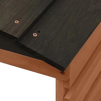 Overkapping voor grasmaaier 78x74x54 cm vurenhout zwart bruin Overkapping voor grasmaaier 78x74x54 cm vurenhout zwart bruin