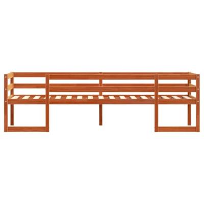 Kinderbedframe massief grenenhout wasbruin 75x190 cm