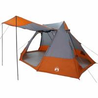 Camping Tent met dak Grijs en Oranje 482 x 360 x 227 cm taft - thumbnail