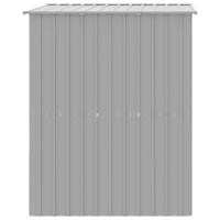 Hondenhok met dak 165x153x181 cm gegalvaniseerd staal grijs - thumbnail