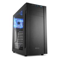 Sharkoon s25-w midi tower behuizing (zwart | 2x usb-a | window) - thumbnail
