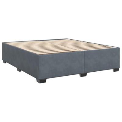 Boxspring met matras fluweel donkergrijs 200x200 cm