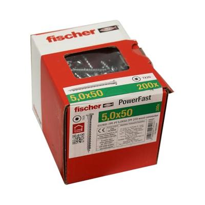 Fischer 652881 Verzinkkopschroef 5 mm 50 mm T Galvanisch verzinkt 200 stuk(s)
