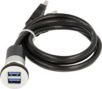 Schlegel 2 x USB 3.0 Socket A - 2 x USB 3.0 Mannelijke A RRJ_2USB3_150CM Inhoud: 1st. - thumbnail