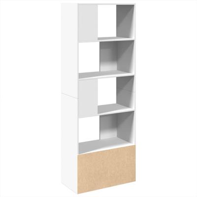Boekenkast 70x36x189 cm bewerkt hout wit