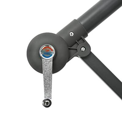 VidaXL Zweefparasol met led en stalen paal wijnrood