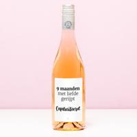 Wijnfles 9 Maanden Met Liefde Gerijpt - Rosé (Blush Rosé) - thumbnail