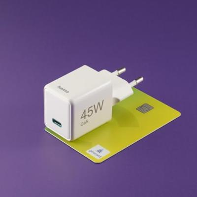 Hama Fast Charger USB-C PD/QC/GaN Super-Mini Charger 45 W Oplader Wit - thumbnail