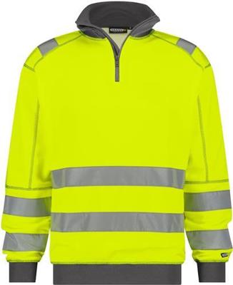 DASSY hoge zichtbaarheidssweater denver geel/grijs xl