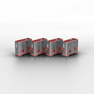 Lindy USB Port Blocker - Pack 4, Colour Code: Pink