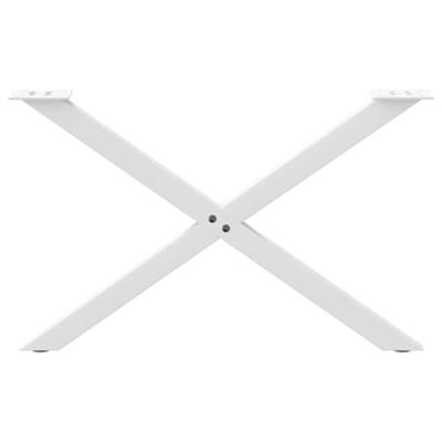 Salontafelpoten 2 st X-vormig 70x(42-43) cm staal wit