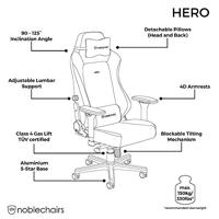 Noblechairs Hero zwart/wit - thumbnail