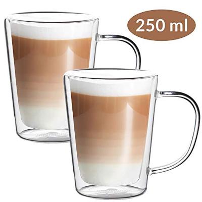 Theeglazen set van 4 elk 250ml dubbelwandig