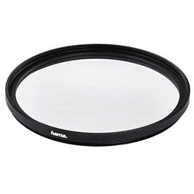 Hama UV-filter (UV-bescherming en bescherming, 4-voudige compensatie, antireflecterende behandeling, voor 62 mm cameralens, O-Haze, behandeld) zwart