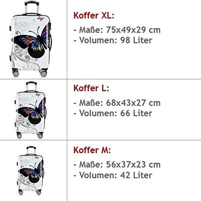 Butterfly 3-delige koffer set polycarbonaat Butterfly 3-delige koffer set polycarbonaat