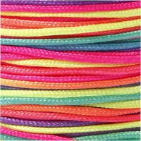 Creativ Company Macramé koord, dikte 1 mm, neon kleuren, 28 m/ 1 rol - thumbnail
