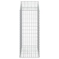 VidaXL Schanskorf gewelfd 100x50x120/140 cm gegalvaniseerd ijzer - thumbnail