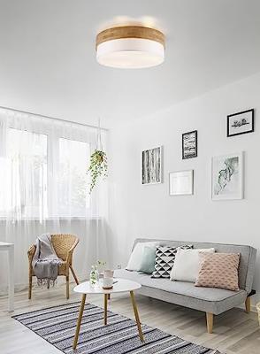 Trio Ø 50cm plafondlampSeasons hout met wit - 611500301