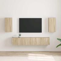 TV Wandkast 2 pcs Sonoma 30 x 31 x 60 cm Bewerkt hout - thumbnail