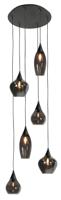 Highlight HanglampCambio zwart 6-lichts smoke glas - H5859.01 - thumbnail