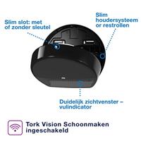 Toiletpapierdispenser Tork T1 Elevation jumbo zwart 554008 - thumbnail