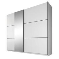 Meubella Kledingkast Samantha - Wit - 236 cm - Met spiegel - thumbnail