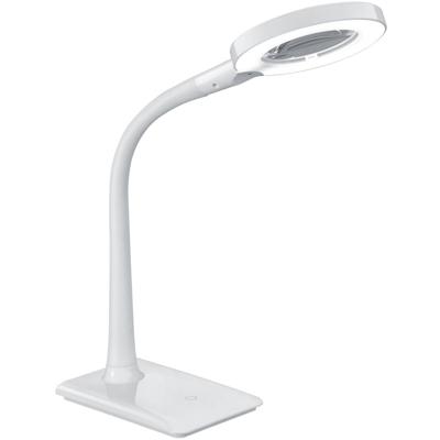 LED Bureaulamp 5W - Warm Wit 3000K - Mat Wit Kunststof - Rond