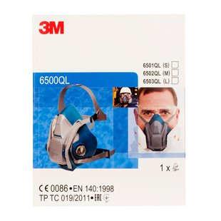 3M 6503QL Halfgelaatsmasker Zonder filter Maat: L