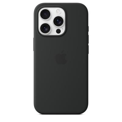 Apple Silicone MagSafe Hoesje iPhone 16 Pro Zwart - thumbnail