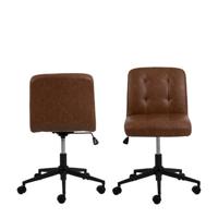 Bendt Bureaustoel 'Lennix' PU, kleur Donkerbruin - thumbnail