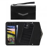 Mobilize 2in1 Elegant Magnet Clutch Apple iPhone 12/12 Pro Black Croco - thumbnail