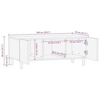 Salontafel 100x54x40 cm massief mango bruin - thumbnail