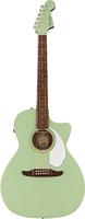 Fender Newporter Player Surf Green WN White Pickguard elektrisch-akoestische westerngitaar - thumbnail