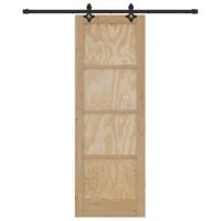 Schuifdeur Natuurlijk en Zwart 73,5 x 211 cm Massief grenenhout - thumbnail