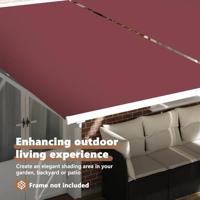 VidaXL Zonnescherm vervangingen bordeauxrood 1000 x 160 cm - thumbnail