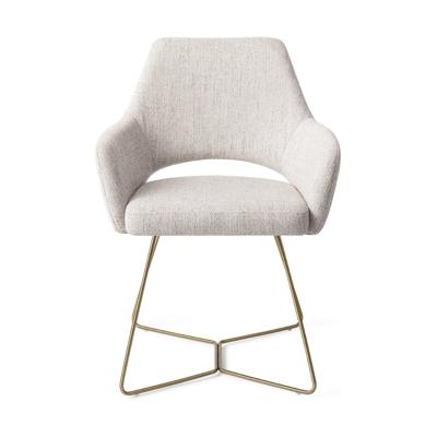 Jesper Home Eetkamerstoel 'Yanai' Beehive Gold, kleur Pigeon