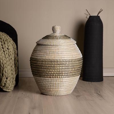 Nohr Mand 'Lashann' Met deksel, Zeegras Nohr Mand 'Lashann' Met deksel, Zeegras