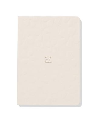HEMA Notitieboek A5 gelinieerd bloem (beige)