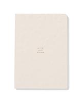 HEMA Notitieboek A5 gelinieerd bloem (beige) - thumbnail