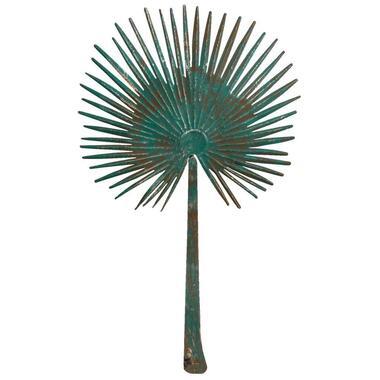 Wanddecoratie Palmblad - groen - 82x46 cm