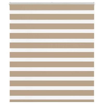 VidaXL Zebra blind 120x150 cm stofbreedte 115,9 cm polyester zandbruin VidaXL Zebra blind 120x150 cm stofbreedte 115,9 cm polyester zandbruin