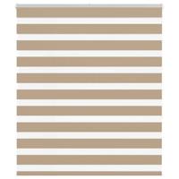 VidaXL Zebra blind 120x150 cm stofbreedte 115,9 cm polyester zandbruin - thumbnail