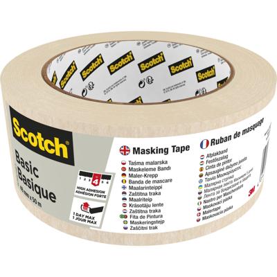 Afplaktape scotch basic 48mmx50m beige | 12 stuks