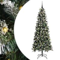 VidaXL Kunstkerstboom met 300 led groen 180 cm pvc en plastic en staal - thumbnail