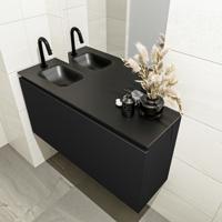 MONDIAZ OLAN 100cm toiletmeubel urban. LEX wastafel urban links 1 kraangat - thumbnail