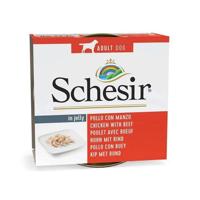 SCHESIR in jelly Chicken with beef - nat hondenvoer - 150 g - thumbnail