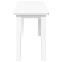 Bank 90 cm massief hout rubber wit - thumbnail