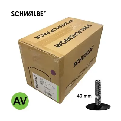 SCHWALBE Av13 (26x1.50-2.50) av 40 mm werkplaatsdoos (50 stuks) 10962140 SCHWALBE Av13 (26x1.50-2.50) av 40 mm werkplaatsdoos (50 stuks) 10962140