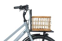 Basil green life - rotan fietsmand - medium - voorop natural bruin - thumbnail